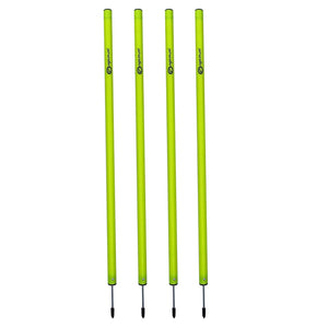 Telescopic Boundary Poles – Adjustable 90-170cm, Fluorescent, Set of 12 - Optimum