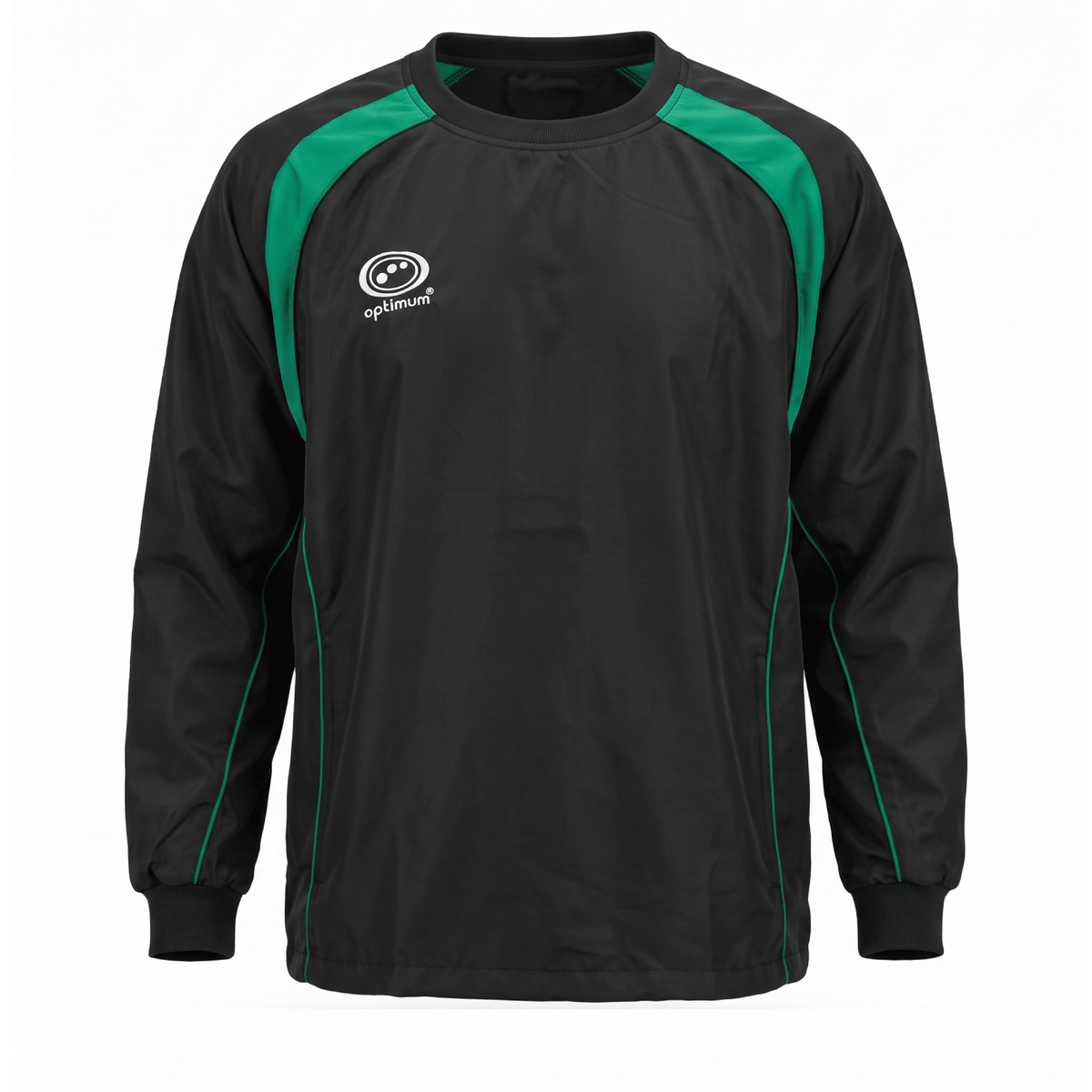 Optimum Blitz windbreaker jacket in black and green - Optimum Sport