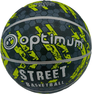 Street Basketball Black/Yellow Mini – Durable Outdoor Basketball - Optimum