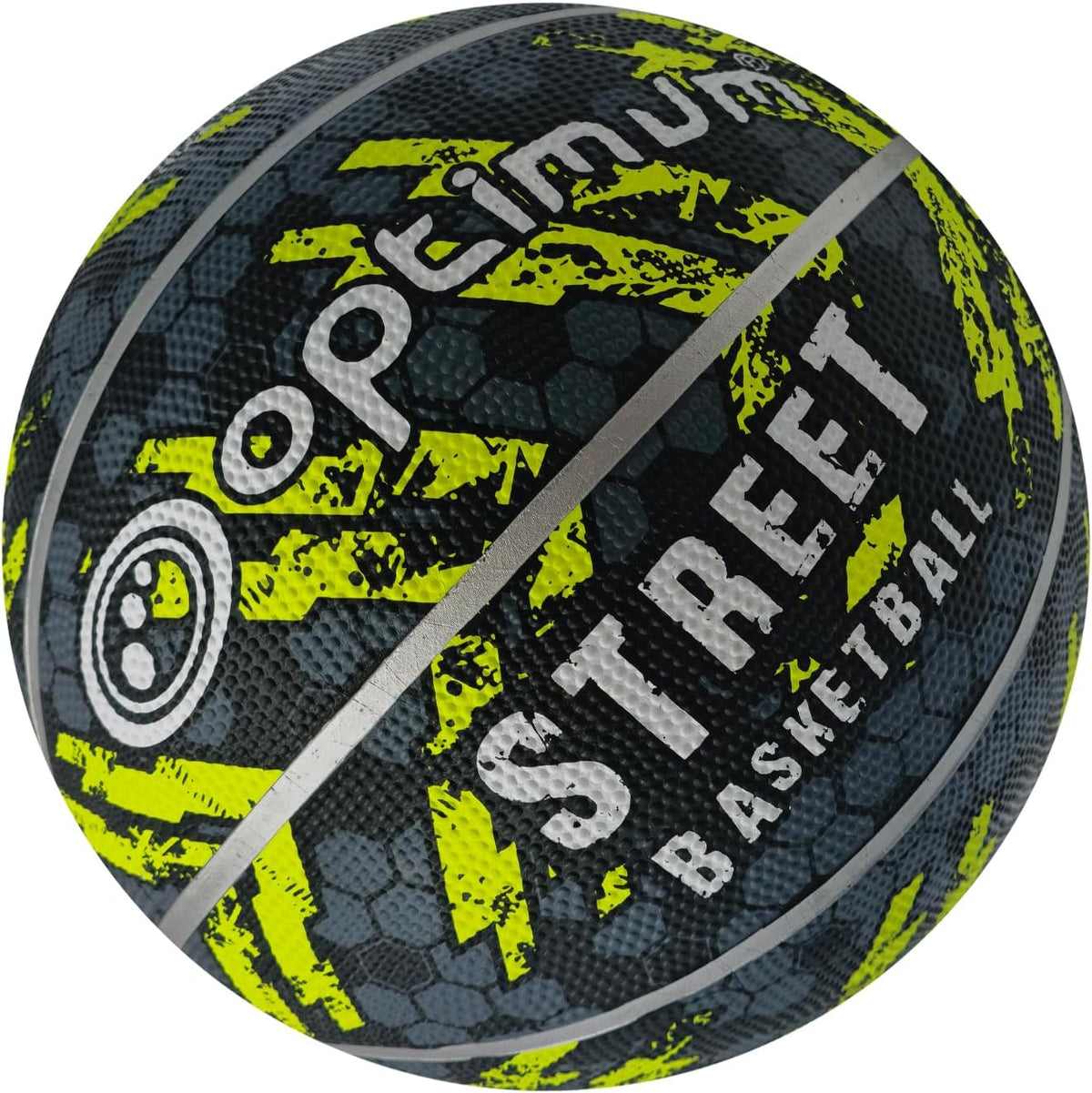 Street Basketball Black/Yellow Mini – Durable Outdoor Basketball - Optimum