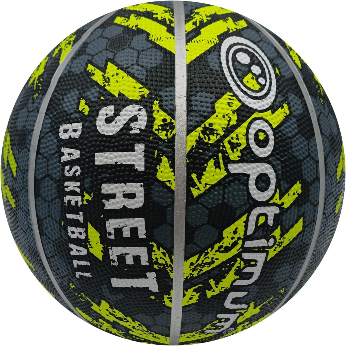 Street Basketball Black/Yellow Mini – Durable Outdoor Basketball - Optimum