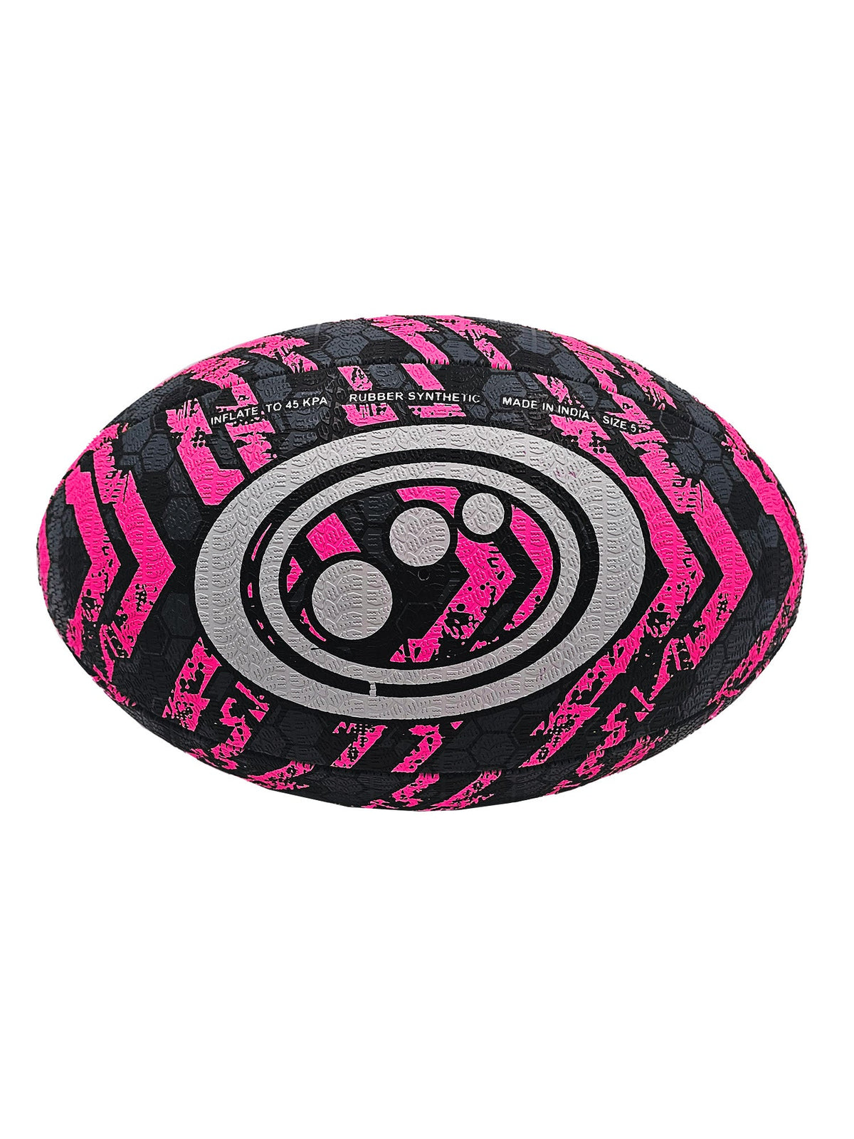 Street Rugby Ball – Black/Pink, Size 5 - Optimum