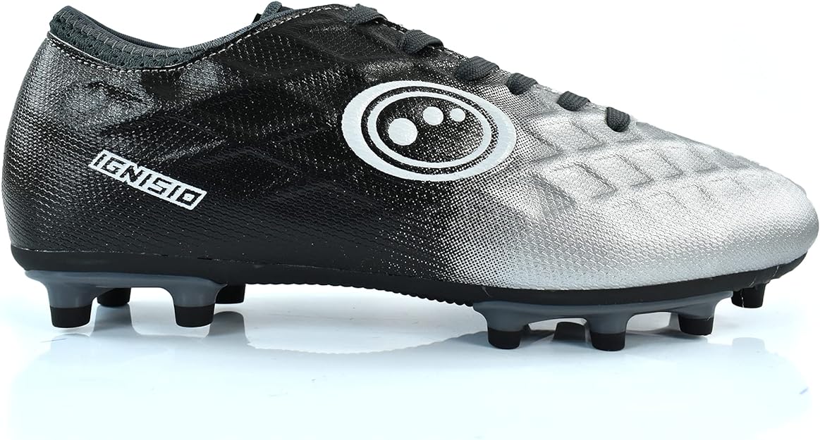 Senior Silver Fade Ignisio Rugby Boot – Moulded Studs, Lace-Up, Sizes 7-12 - Optimum