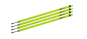 Telescopic Boundary Poles – Adjustable 90-170cm, Fluorescent, Set of 12 - Optimum
